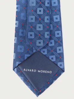 Corbatas|Corbatas-Alvaro Moreno CORBATA JACQUARD MF Azul Marino