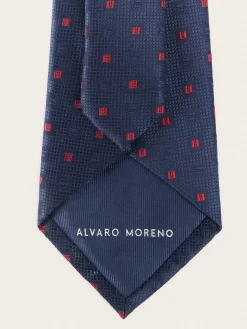 Corbatas|Corbatas-Alvaro Moreno CORBATA JACQUARD MF Azul Marino