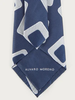 Corbatas|Corbatas-Alvaro Moreno CORBATA JACQUARD MF Azul Marino