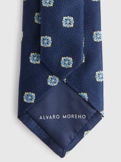 Corbatas|Corbatas-Alvaro Moreno CORBATA JACQUARD MF Azul Marino