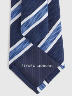 Corbatas|Corbatas-Alvaro Moreno CORBATA JACQUARD MF Azul Marino