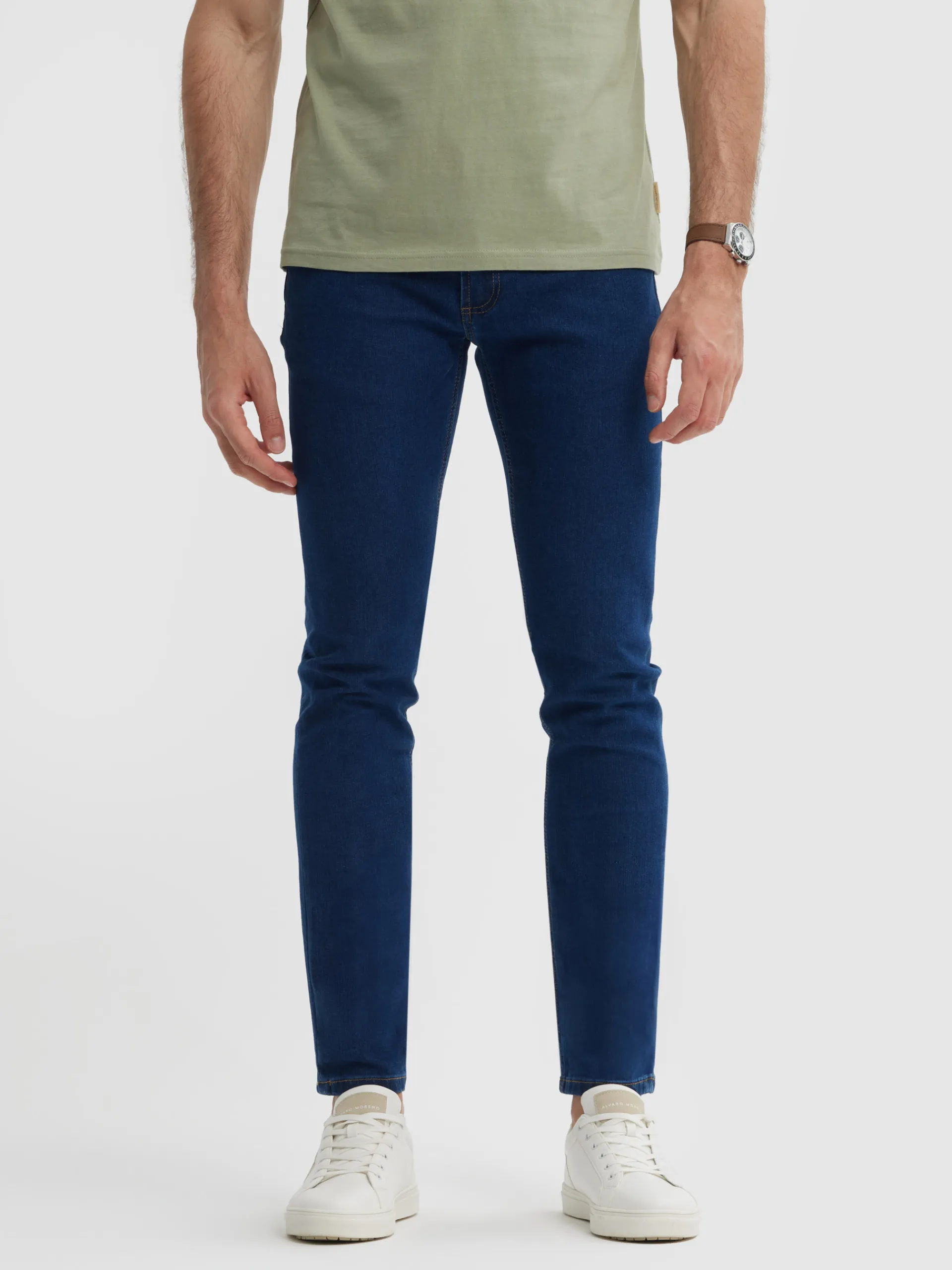 Vaqueros-Alvaro Moreno DENIM SLIM BASICO Azul Marino
