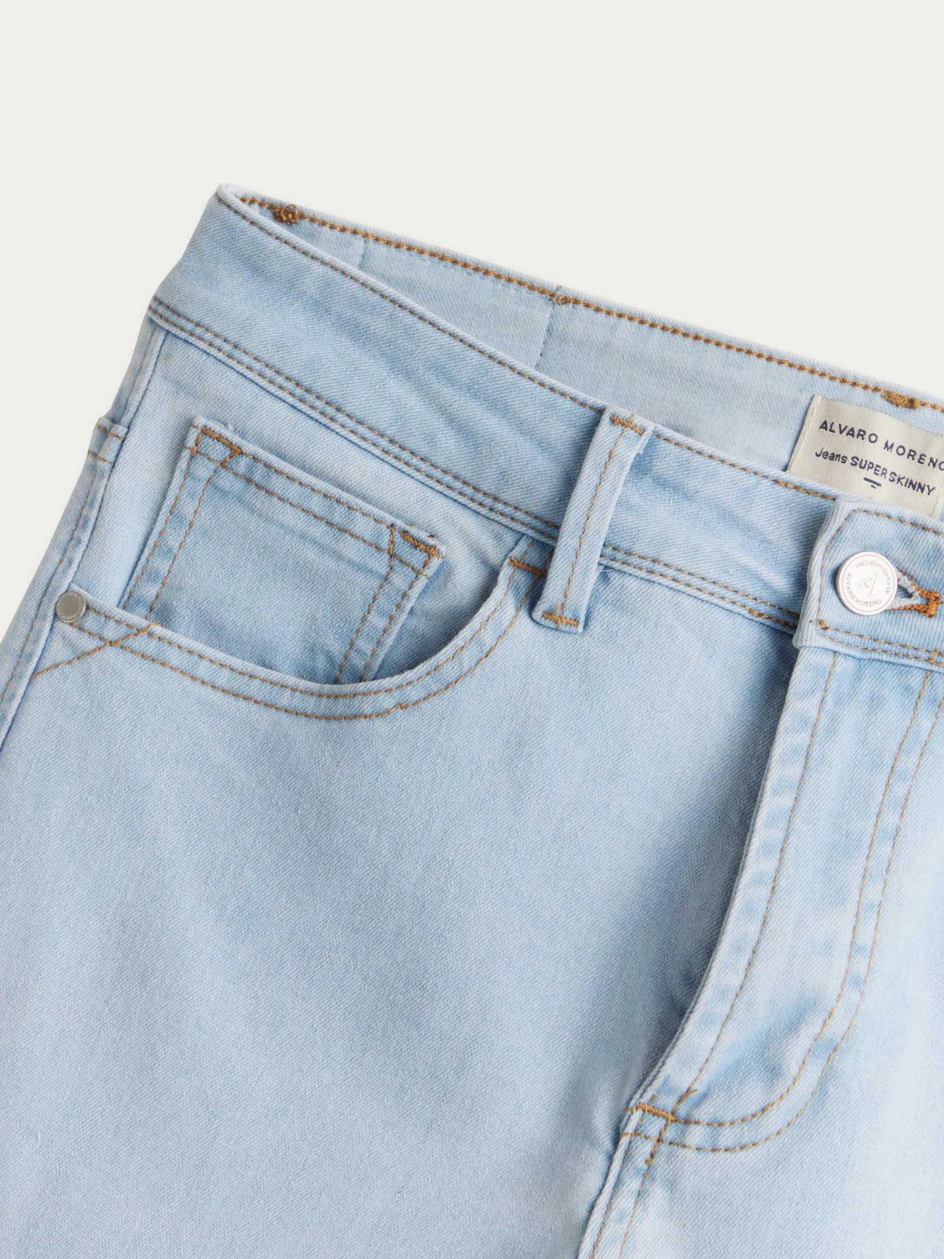 Vaqueros-Alvaro Moreno DENIM SUPER SKINNY Celeste