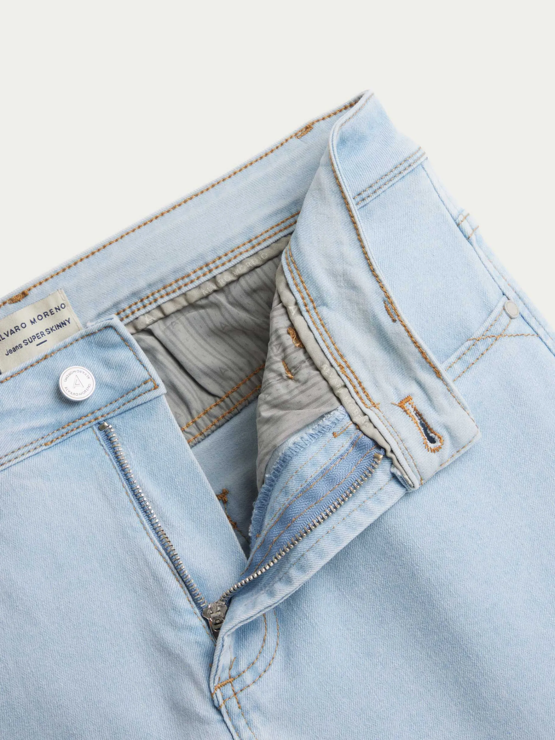 Vaqueros-Alvaro Moreno DENIM SUPER SKINNY Celeste