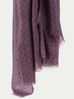 Foulares-Alvaro Moreno FOULARD PRINT Burdeos