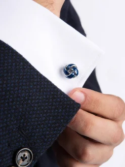 Tirantes Y Gemelos|Tirantes Y Gemelos-Alvaro Moreno GEMELOS NUDO ESMALTE Azul