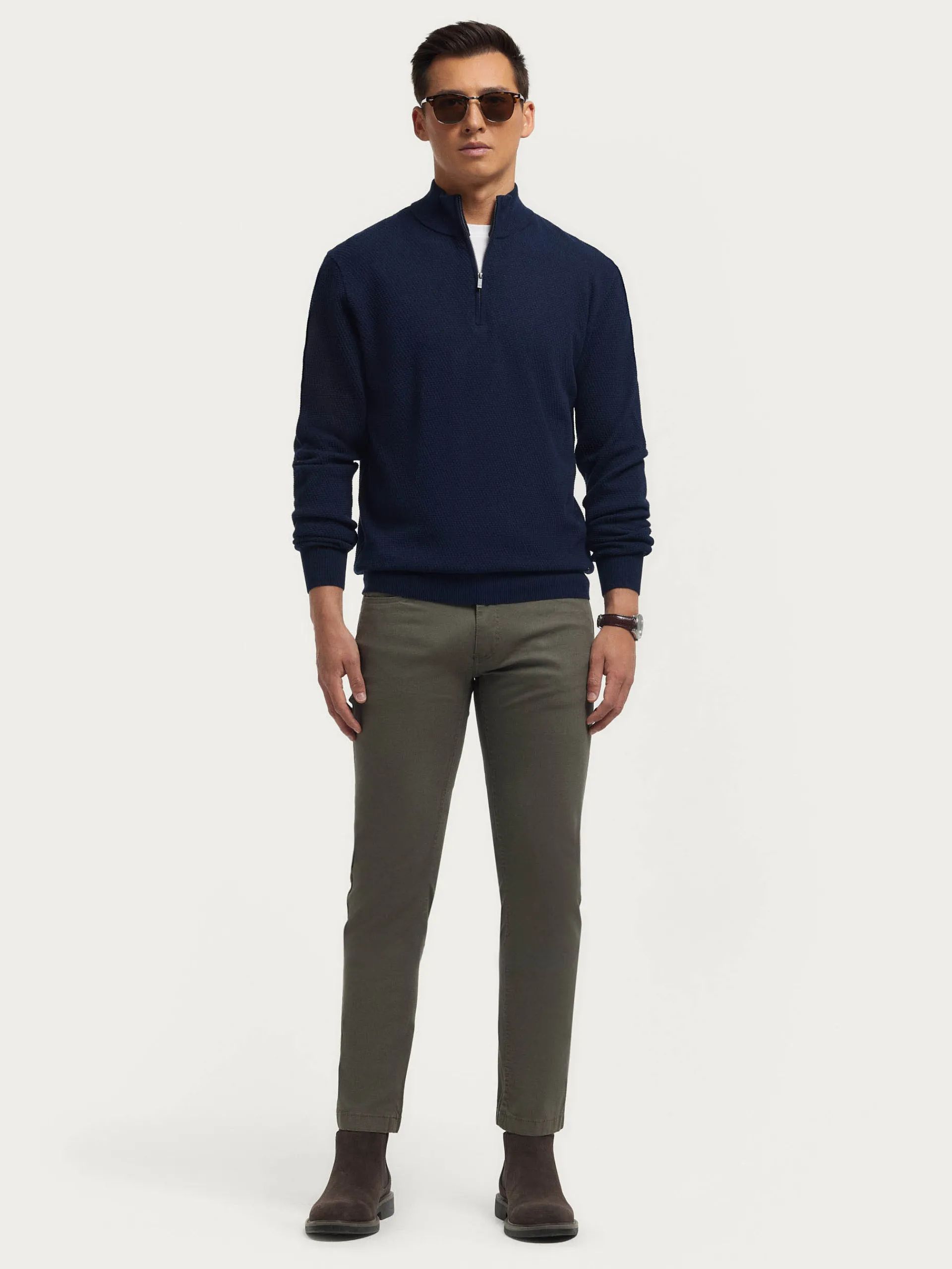 Jerséis-Alvaro Moreno JERSEY CREMALLERA Azul Marino