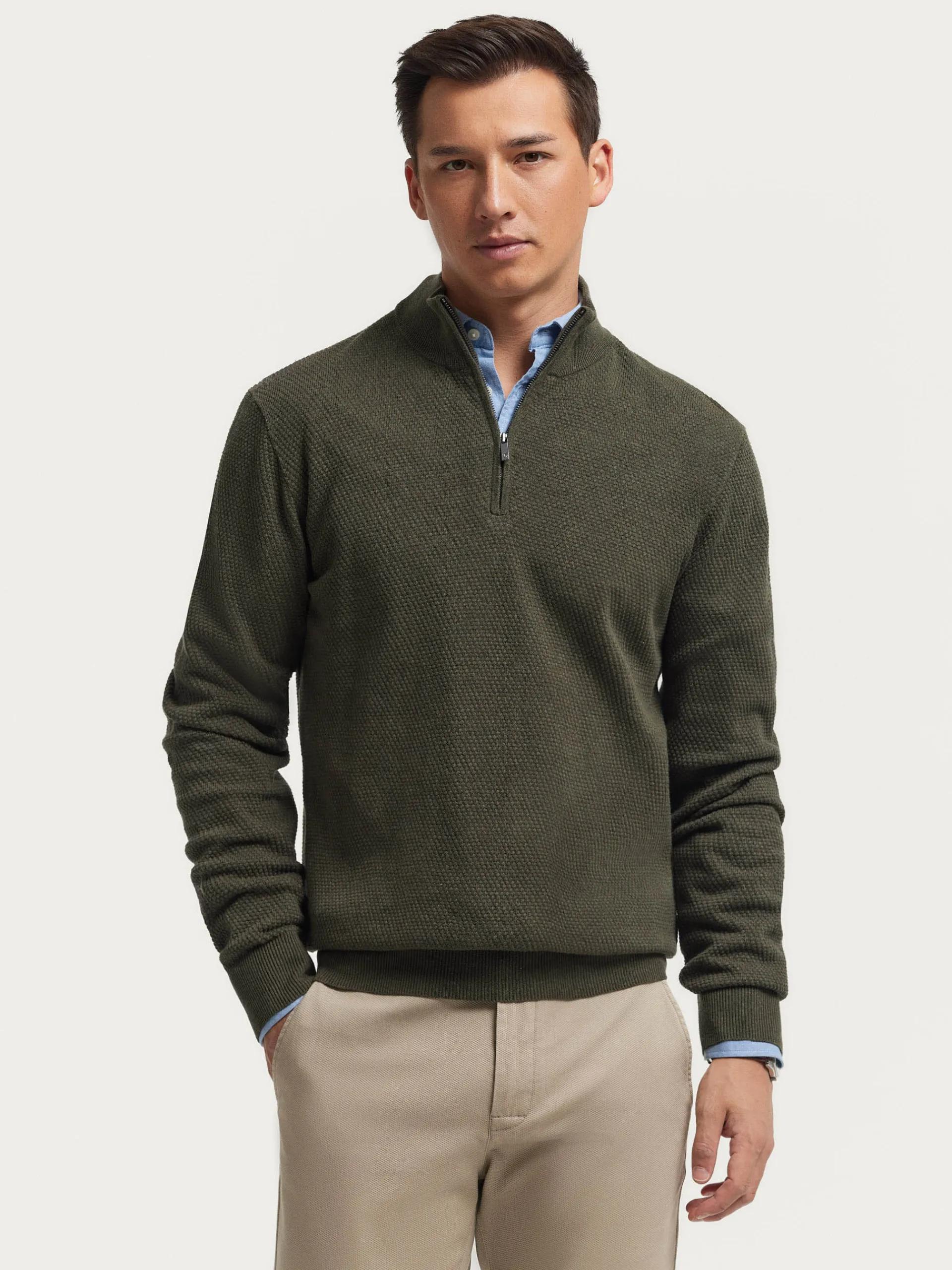 Jerséis-Alvaro Moreno JERSEY CREMALLERA Verde