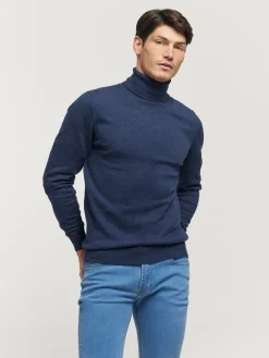 Jerséis-Alvaro Moreno JERSEY ROLL COLLAR Azul