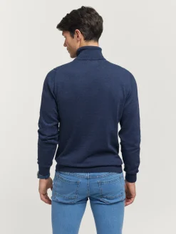 Jerséis-Alvaro Moreno JERSEY ROLL COLLAR Azul