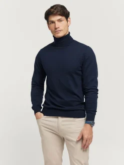 Jerséis-Alvaro Moreno JERSEY ROLL COLLAR Azul Marino