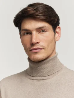 Jerséis-Alvaro Moreno JERSEY ROLL COLLAR Beige