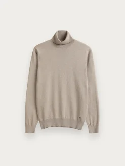 Jerséis-Alvaro Moreno JERSEY ROLL COLLAR Beige