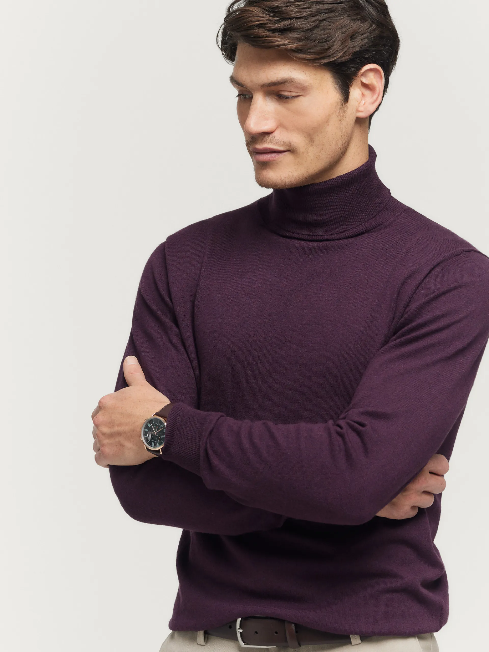 Jerséis-Alvaro Moreno JERSEY ROLL COLLAR BURDEOS VIN