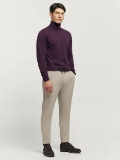 Jerséis-Alvaro Moreno JERSEY ROLL COLLAR BURDEOS VIN