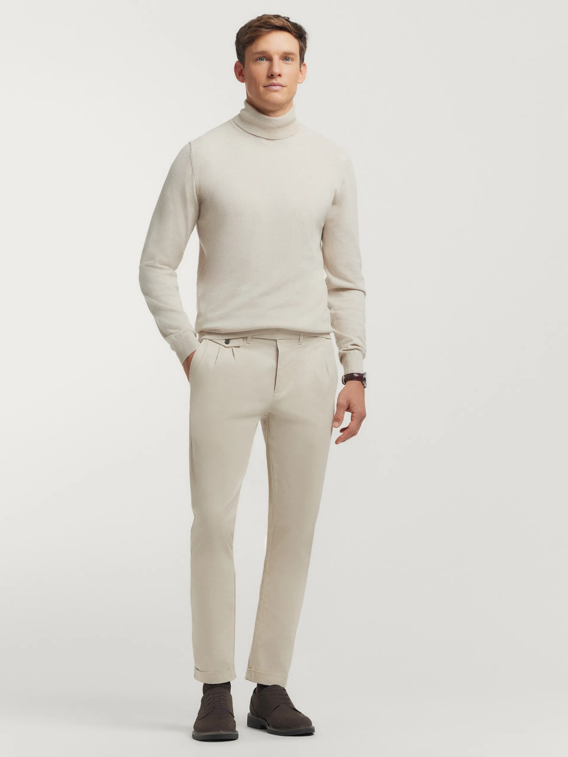 Jerséis-Alvaro Moreno JERSEY ROLL COLLAR Crudo