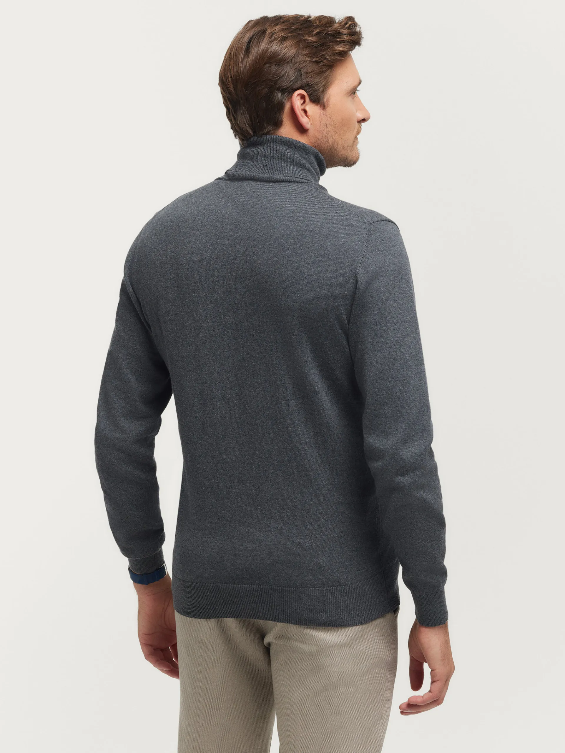 Jerséis-Alvaro Moreno JERSEY ROLL COLLAR Gris