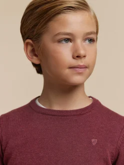 Jerséis-Alvaro Moreno JERSEY ROUND NECK KIDS Burdeos
