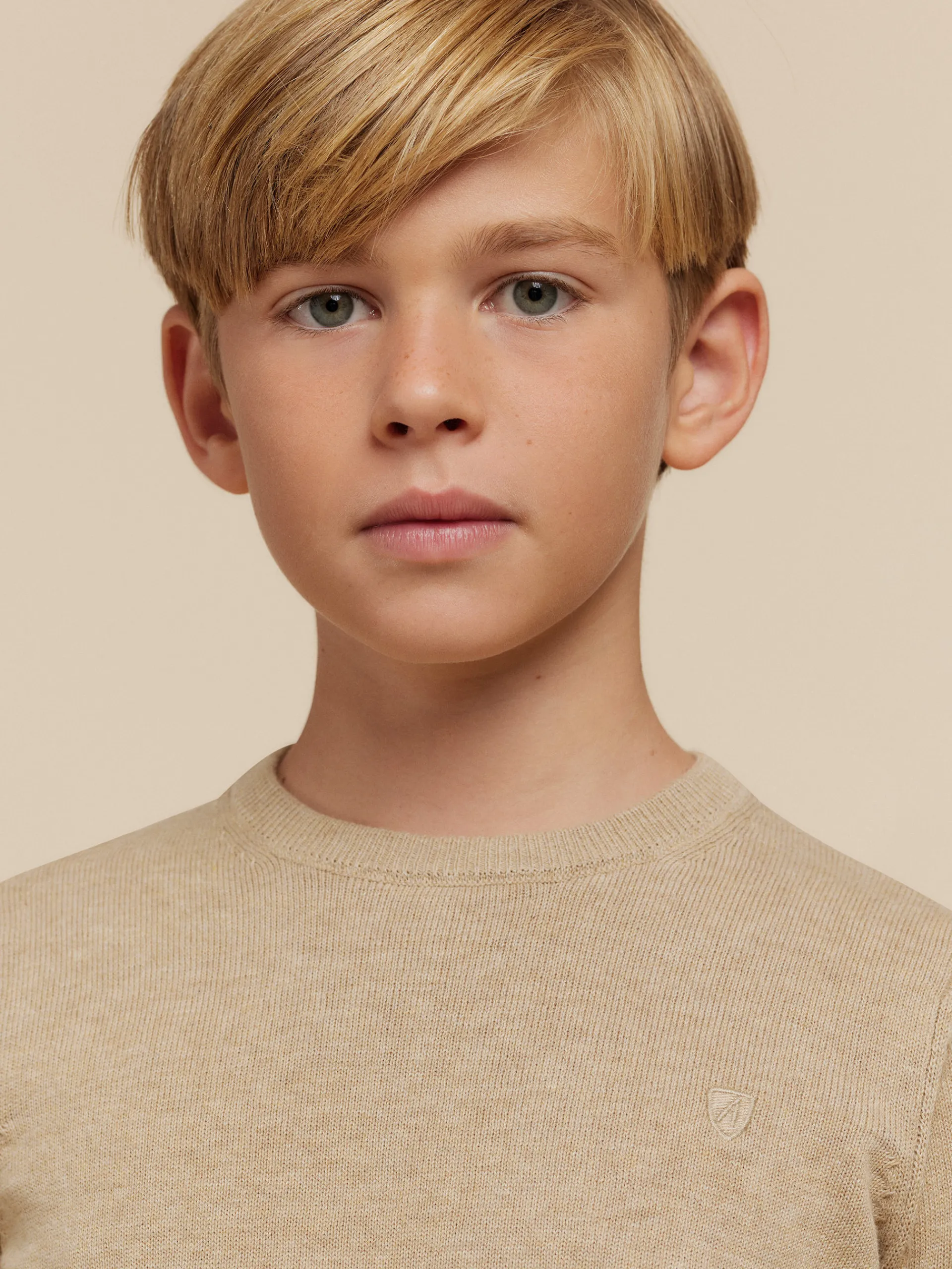 Jerséis-Alvaro Moreno JERSEY ROUND NECK KIDS Camel