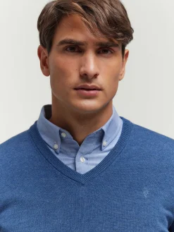 Jerséis-Alvaro Moreno JERSEY V-NECK TRENDY Azul