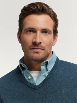 Jerséis-Alvaro Moreno JERSEY V-NECK TRENDY Azul