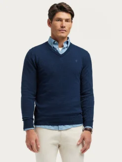 Jerséis-Alvaro Moreno JERSEY V-NECK TRENDY Azul Marino