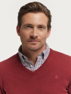 Jerséis-Alvaro Moreno JERSEY V-NECK TRENDY Burdeos