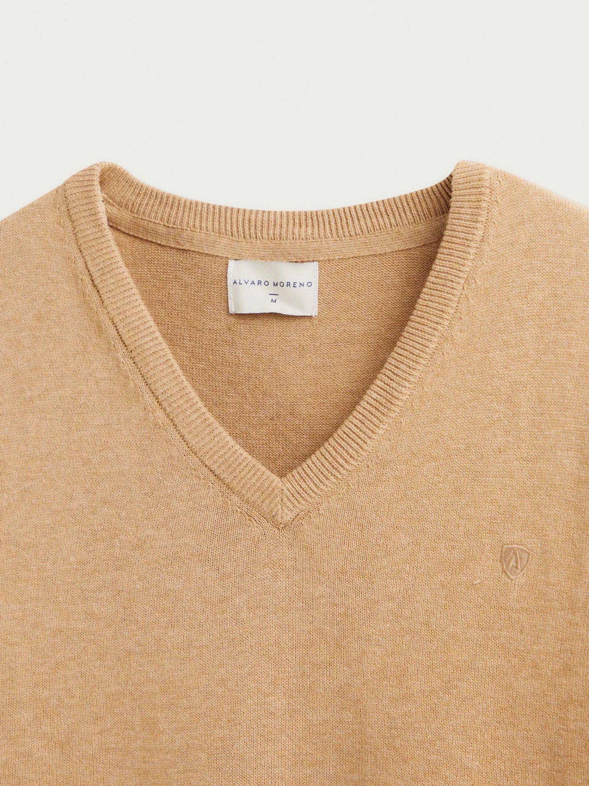 Jerséis-Alvaro Moreno JERSEY V-NECK TRENDY Camel