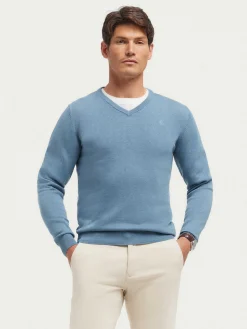 Jerséis-Alvaro Moreno JERSEY V-NECK TRENDY Celeste