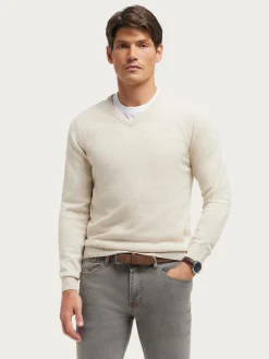 Jerséis-Alvaro Moreno JERSEY V-NECK TRENDY Crudo