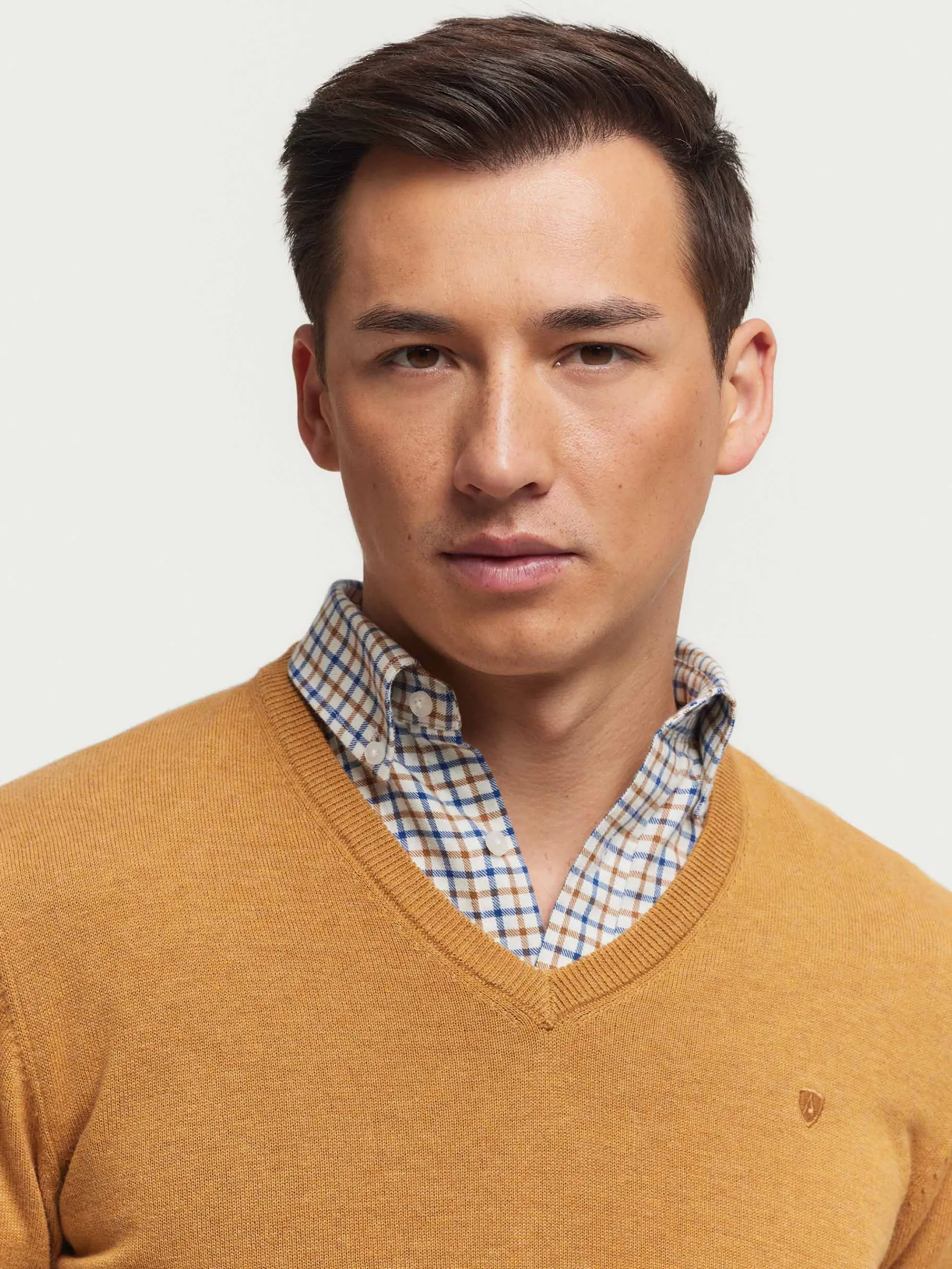 Jerséis-Alvaro Moreno JERSEY V-NECK TRENDY Mostaza