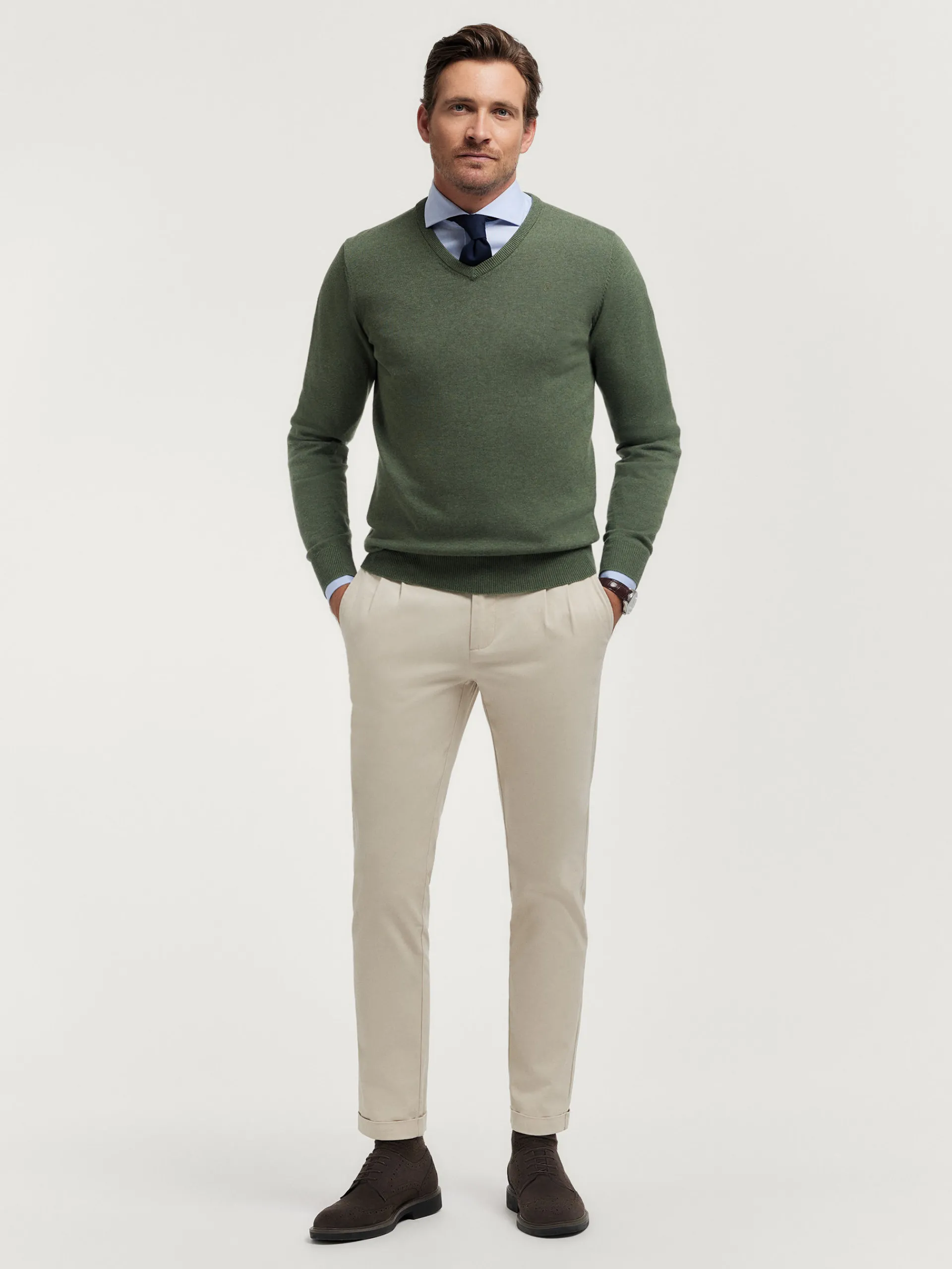 Jerséis-Alvaro Moreno JERSEY V-NECK TRENDY Verde