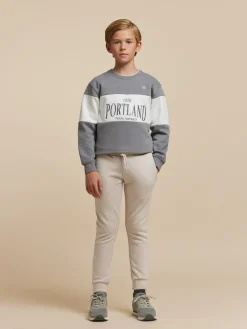 Pantalones-Alvaro Moreno JOGGER BASIC KIDS Beige