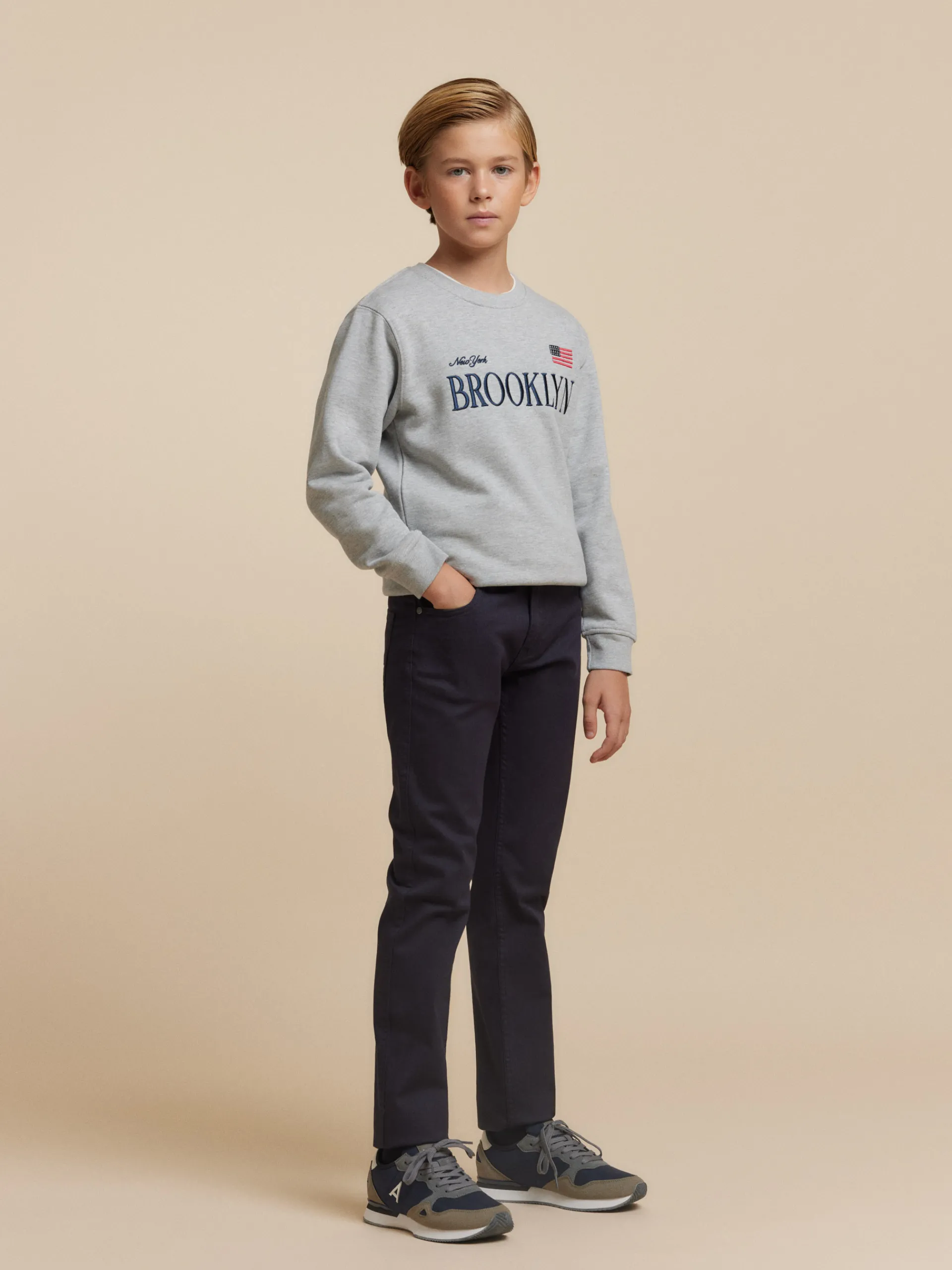 Pantalones-Alvaro Moreno PANTALON 5 POCKETS KIDS Azul Marino