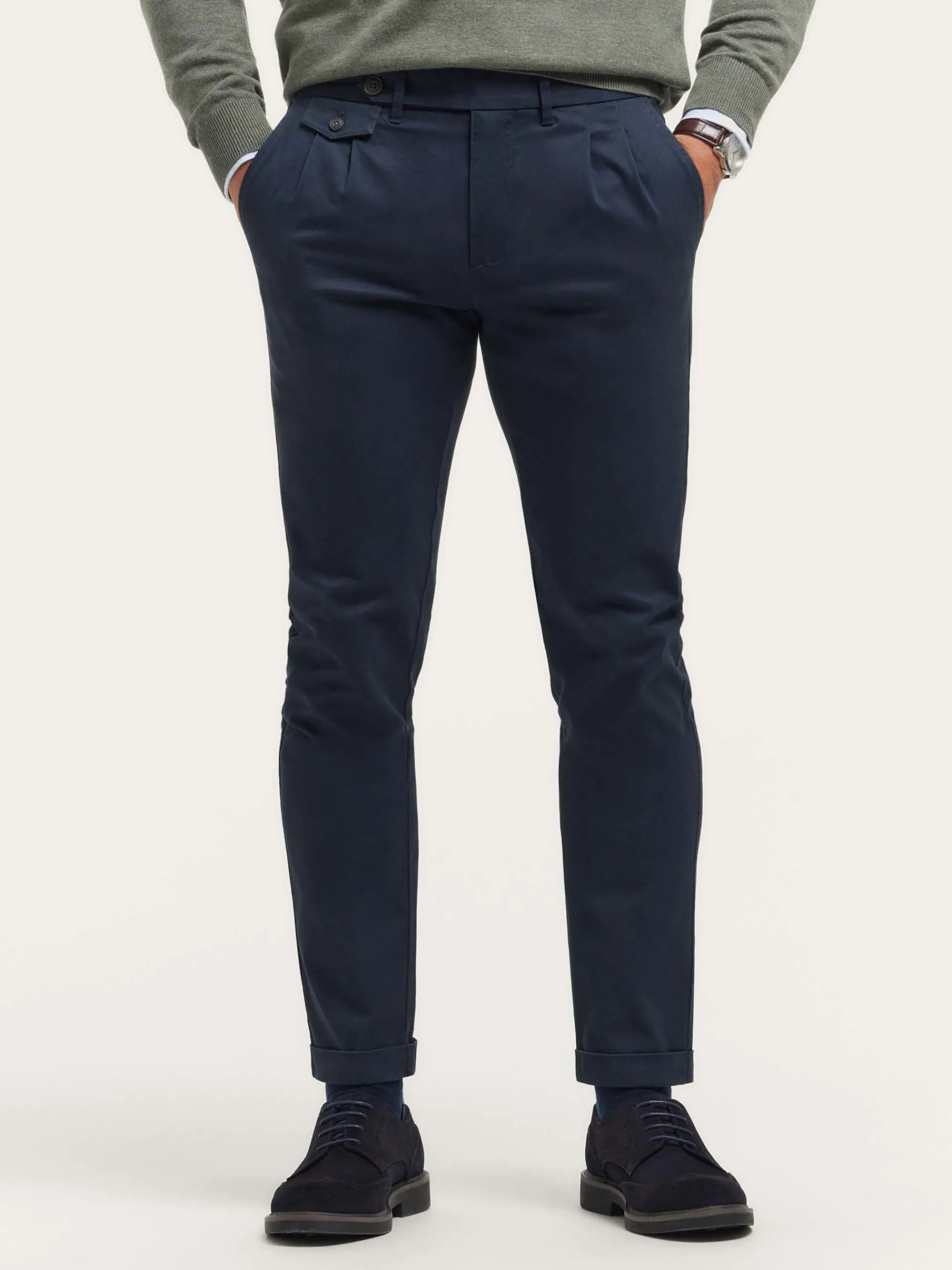 Chino-Alvaro Moreno PANTALON CARROT Azul Marino