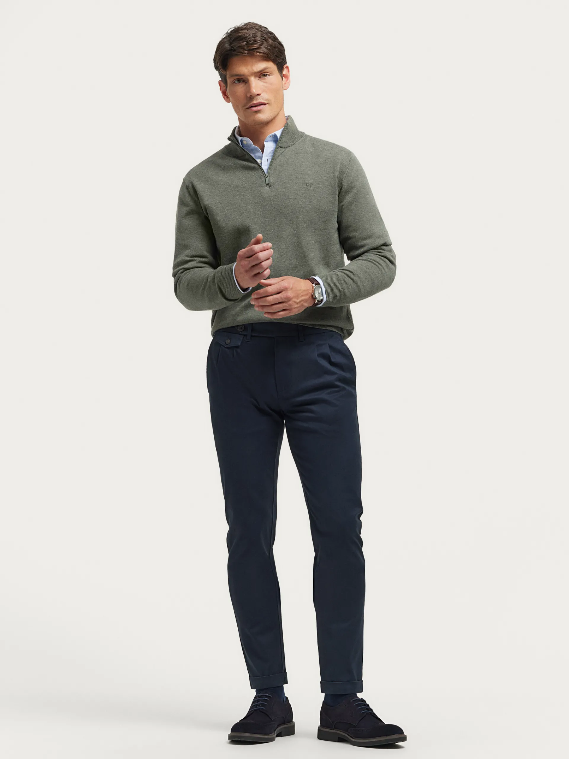 Chino-Alvaro Moreno PANTALON CARROT Azul Marino