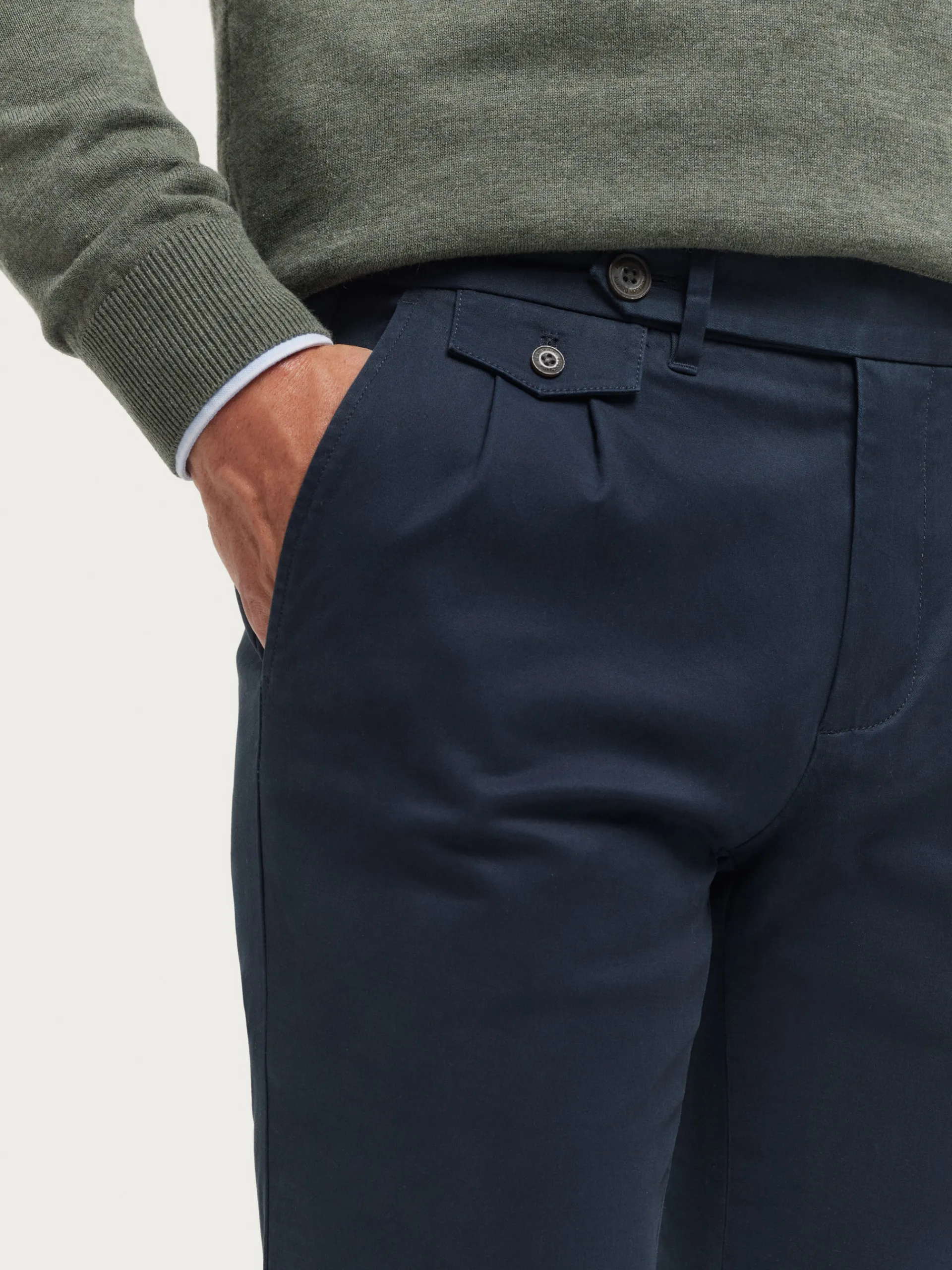 Chino-Alvaro Moreno PANTALON CARROT Azul Marino