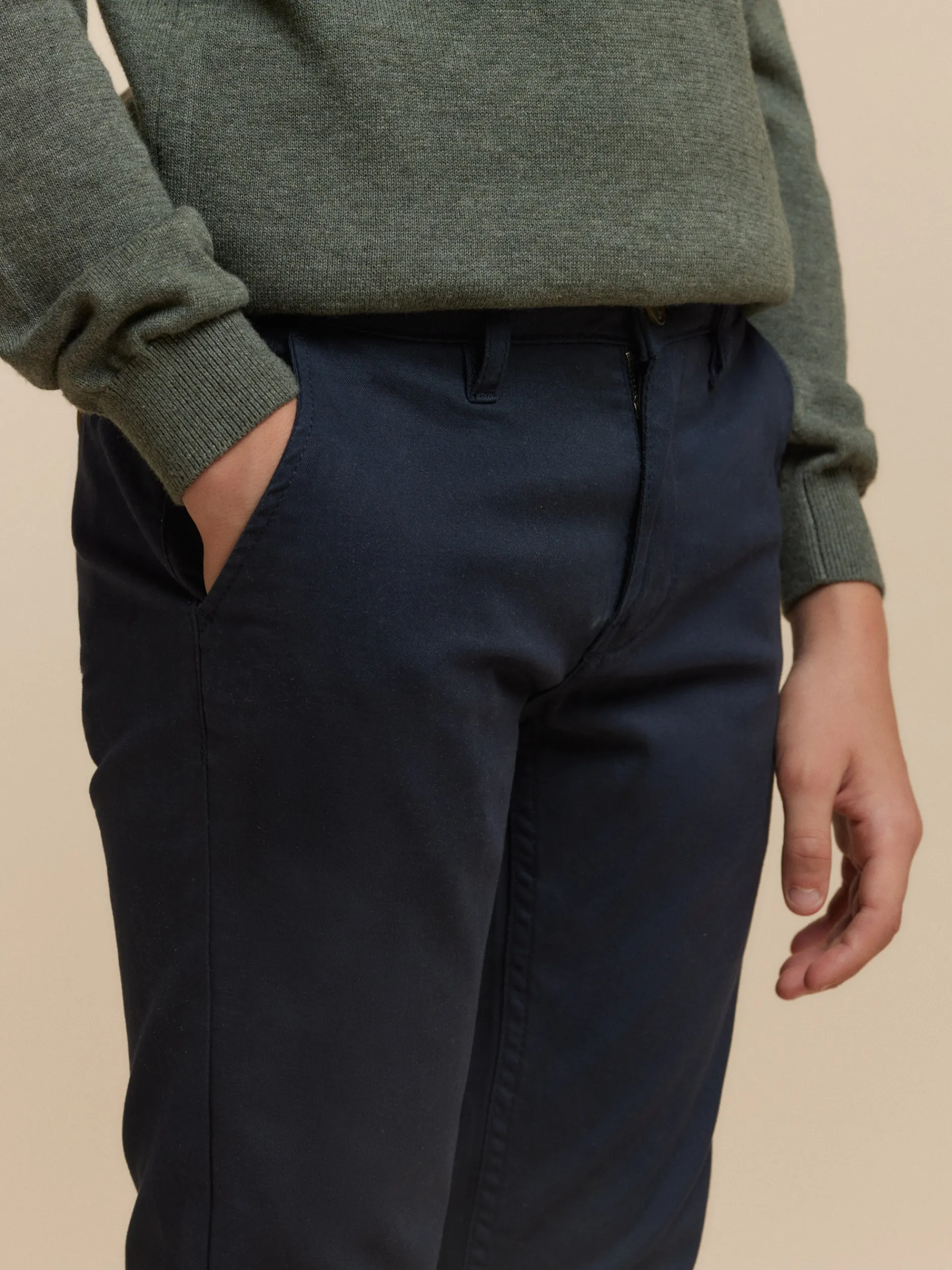 Pantalones-Alvaro Moreno PANTALON CHINO KIDS Azul Marino