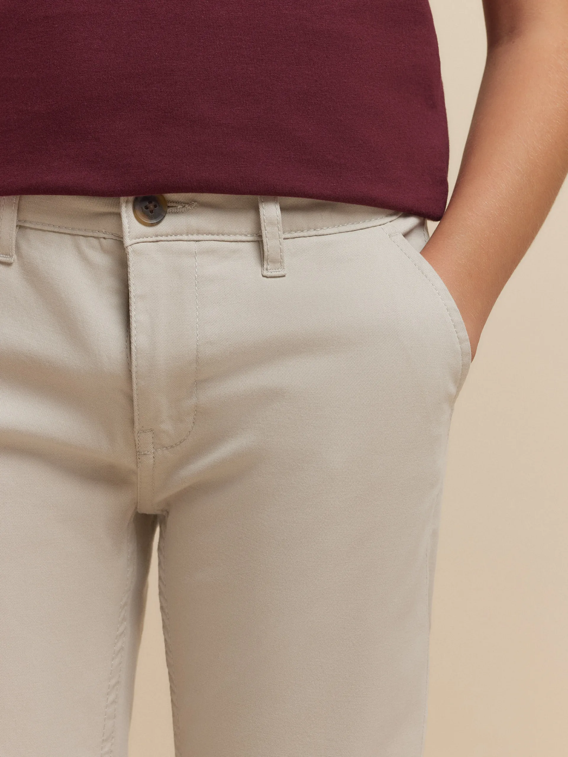 Pantalones-Alvaro Moreno PANTALON CHINO KIDS Piedra