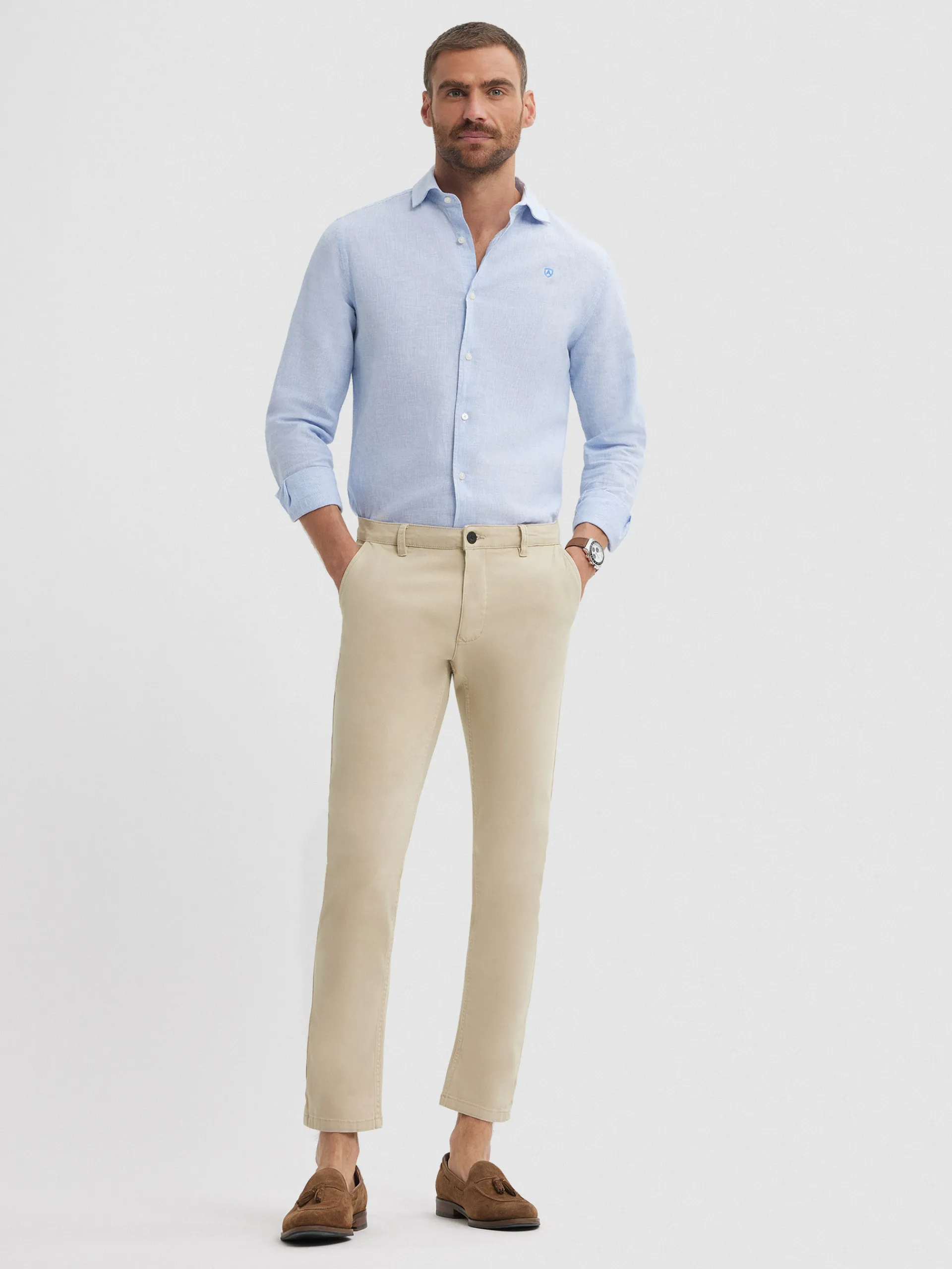 Chino-Alvaro Moreno PANTALON CHINO SLIM FIT Beige