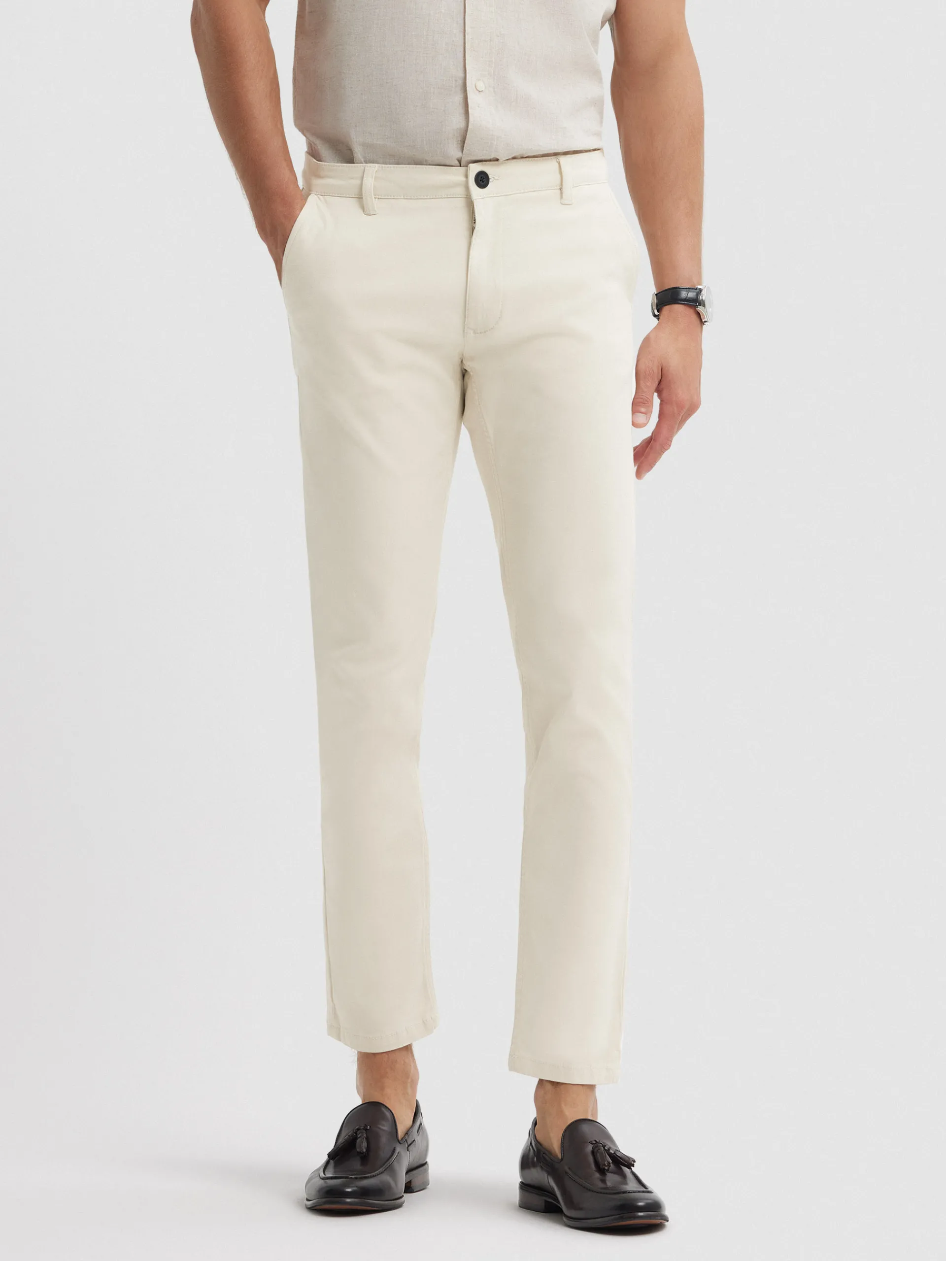 Chino-Alvaro Moreno PANTALON CHINO SLIM FIT Crudo