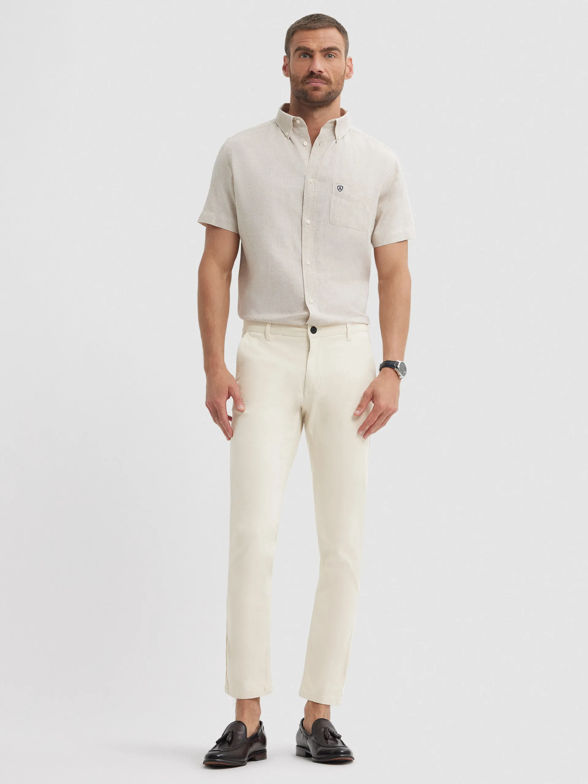 Chino-Alvaro Moreno PANTALON CHINO SLIM FIT Crudo