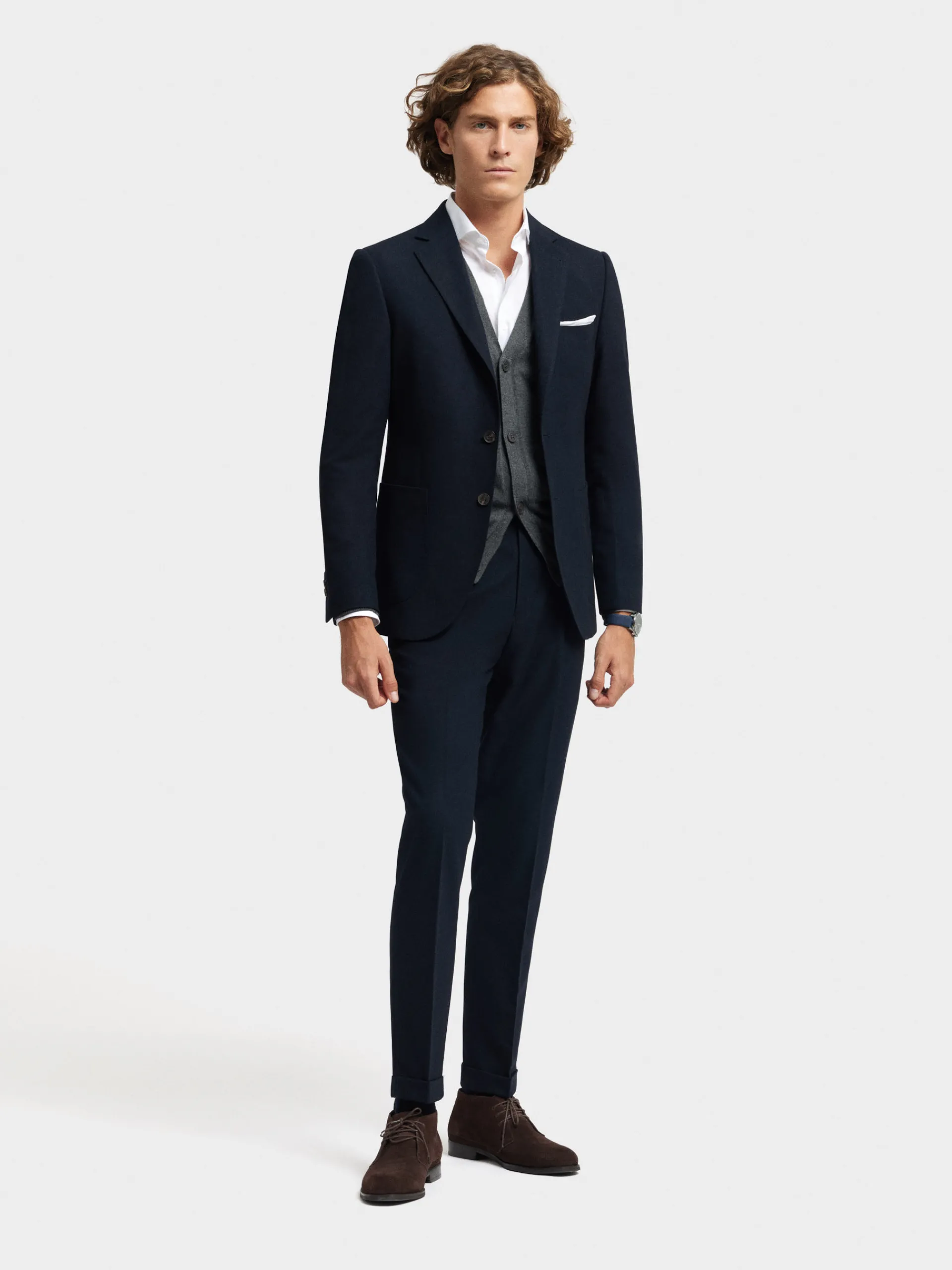 Trajes|Trajes-Alvaro Moreno PANTALON CLASSIC TWILL Azul Marino