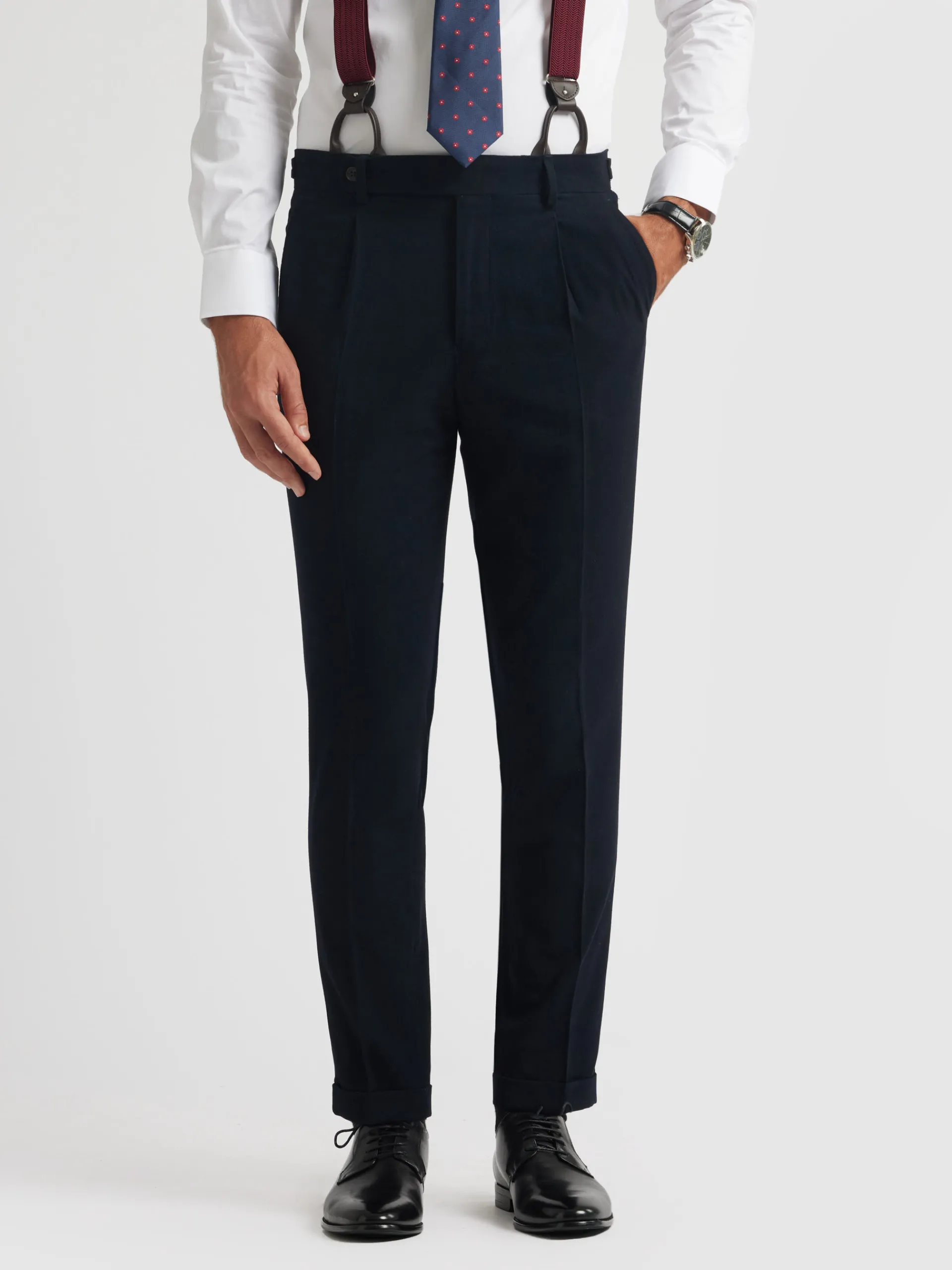 Trajes|Trajes-Alvaro Moreno PANTALON CLASSIC TWILL Azul Marino