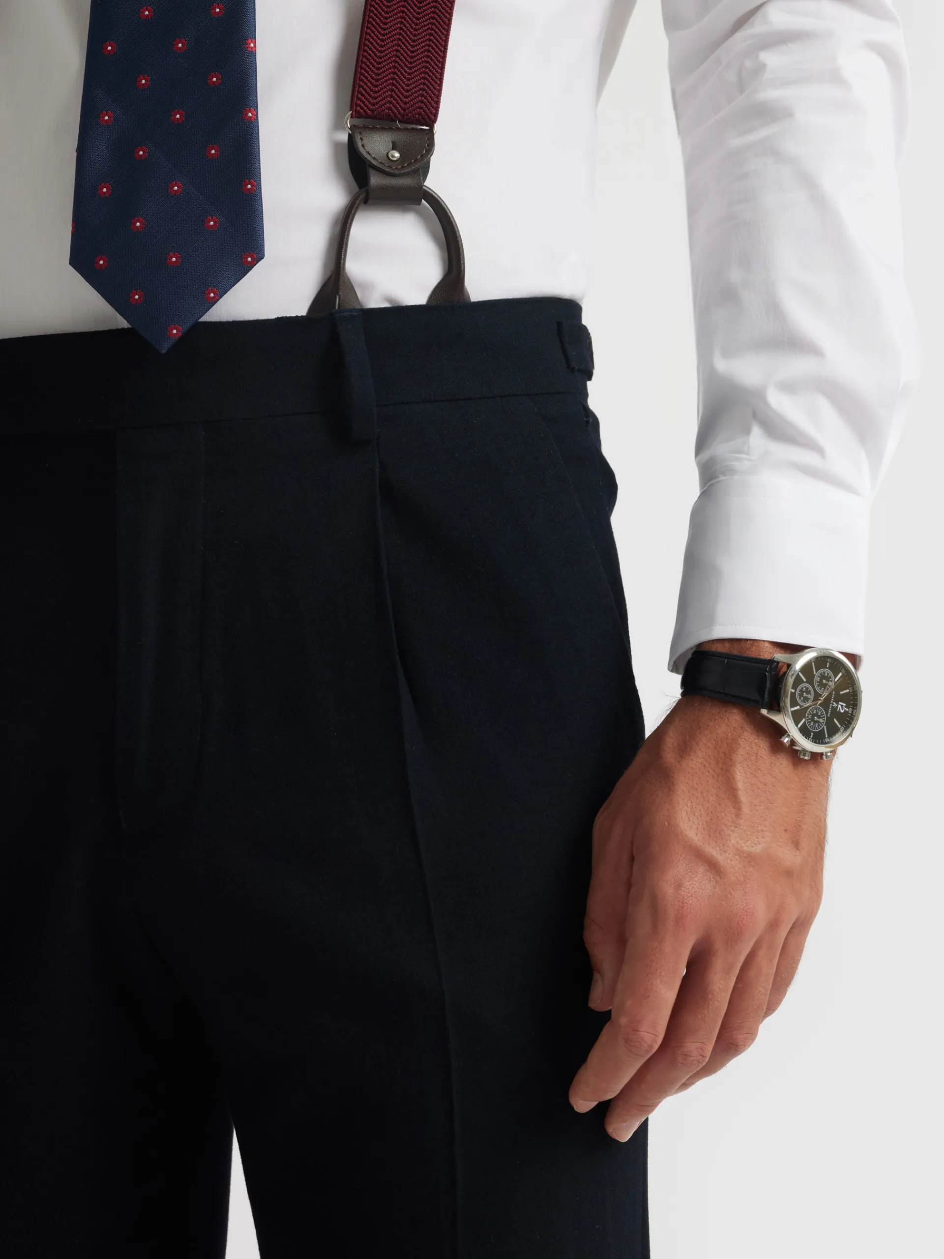 Trajes|Trajes-Alvaro Moreno PANTALON CLASSIC TWILL Azul Marino