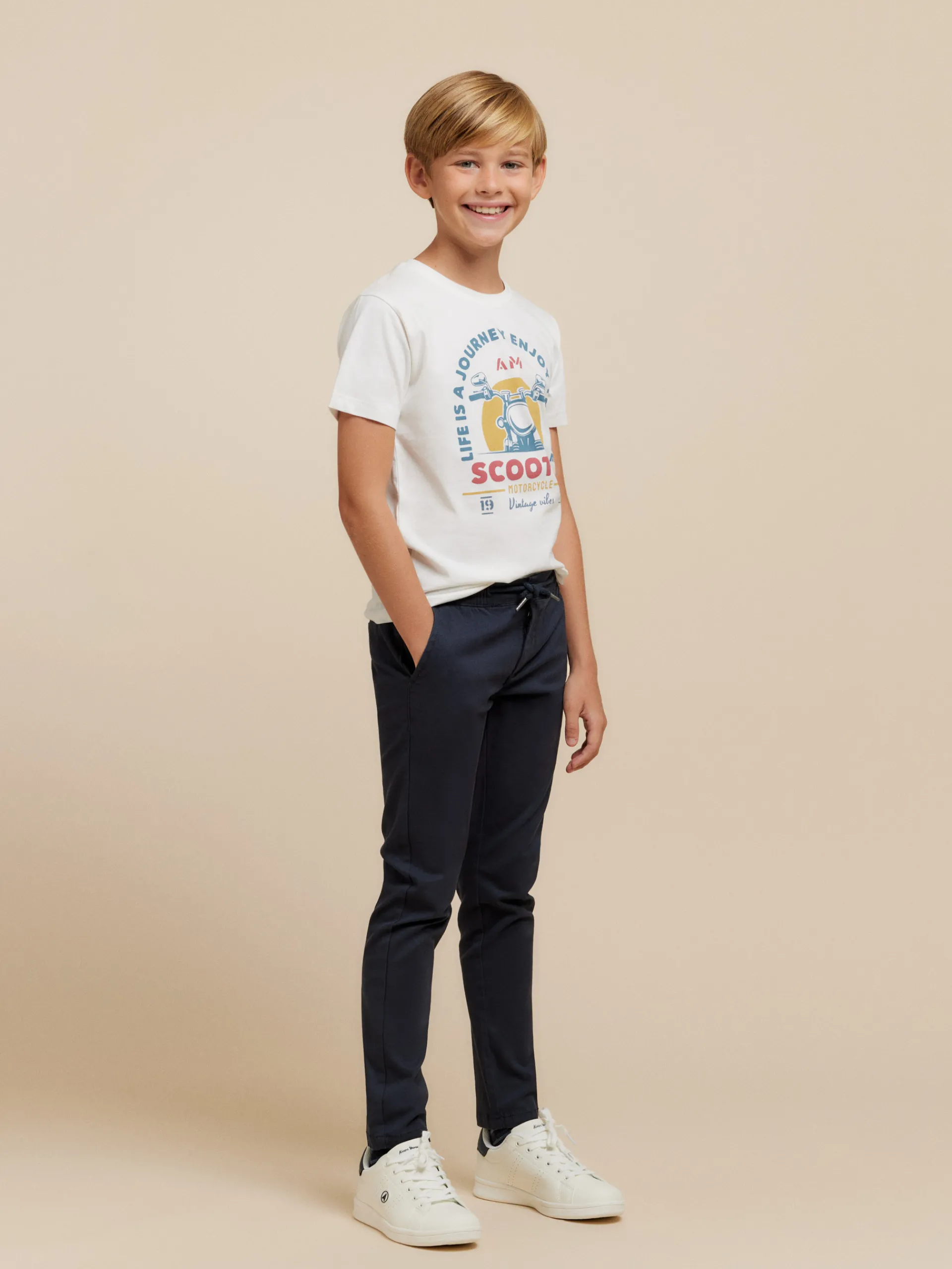 Pantalones-Alvaro Moreno PANTALON DALTON KIDS Azul Marino