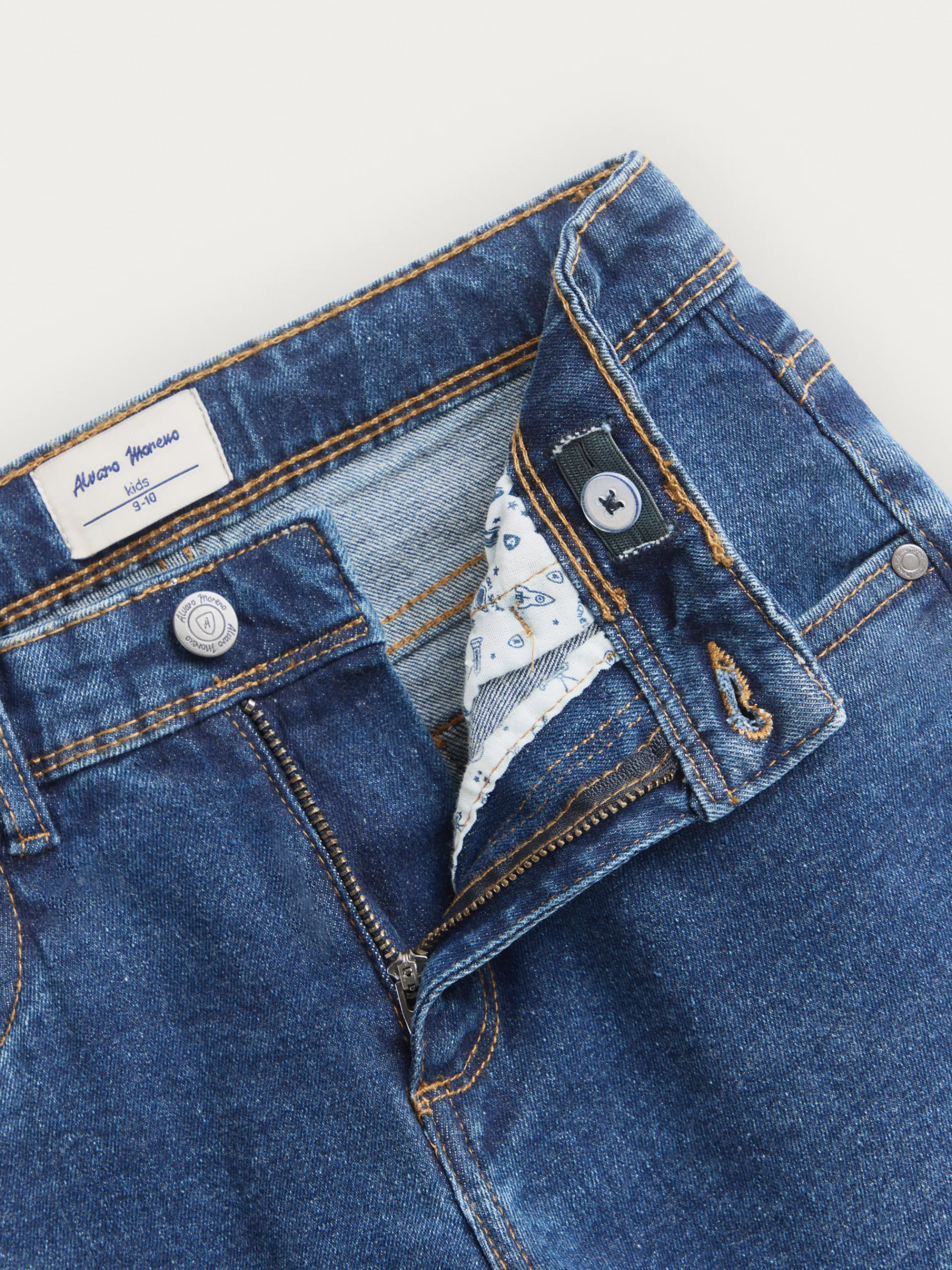 Pantalones-Alvaro Moreno PANTALON DENIM KIDS Azul Marino