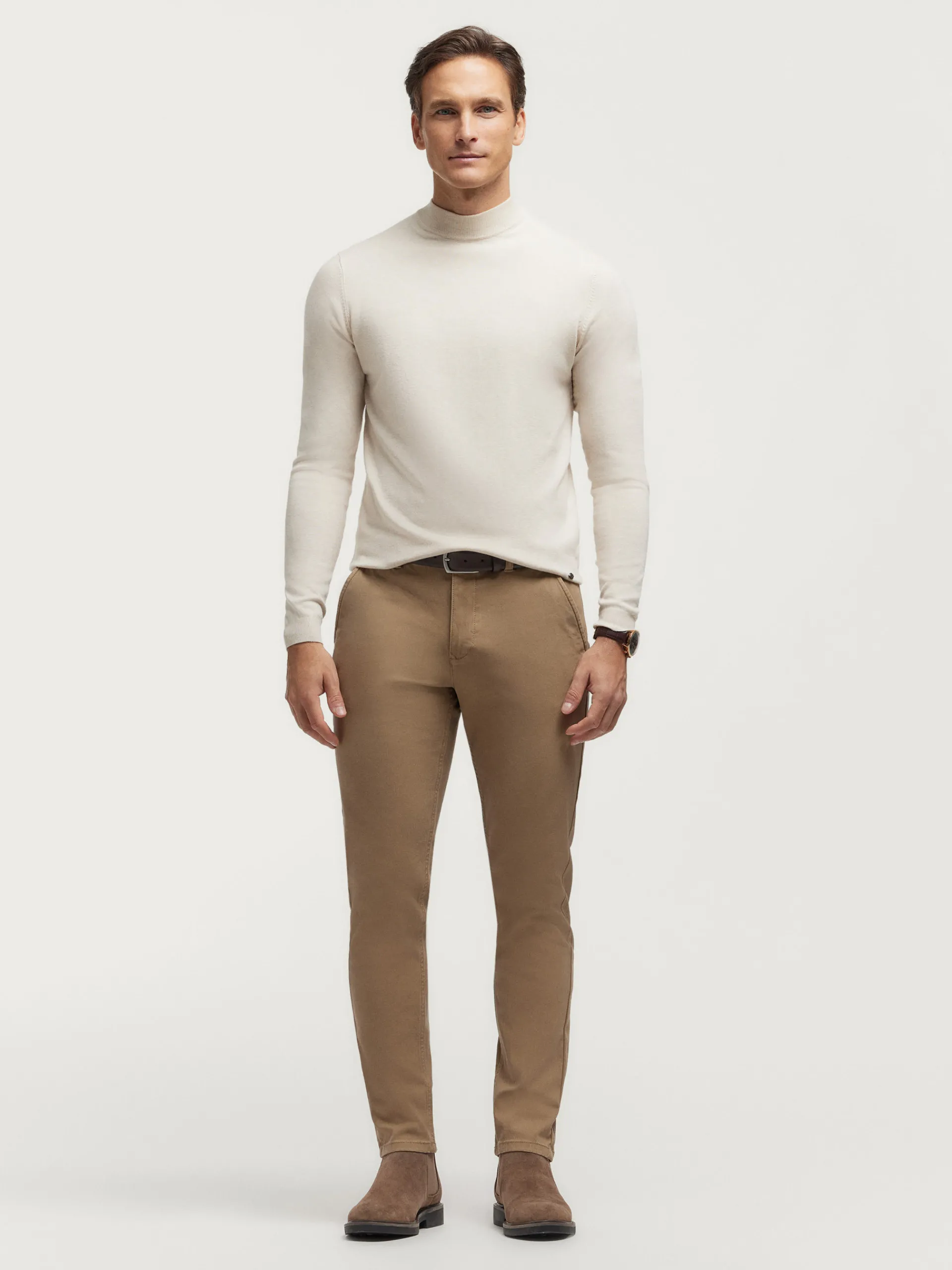 Chino-Alvaro Moreno PANTALON ELVIS Camel