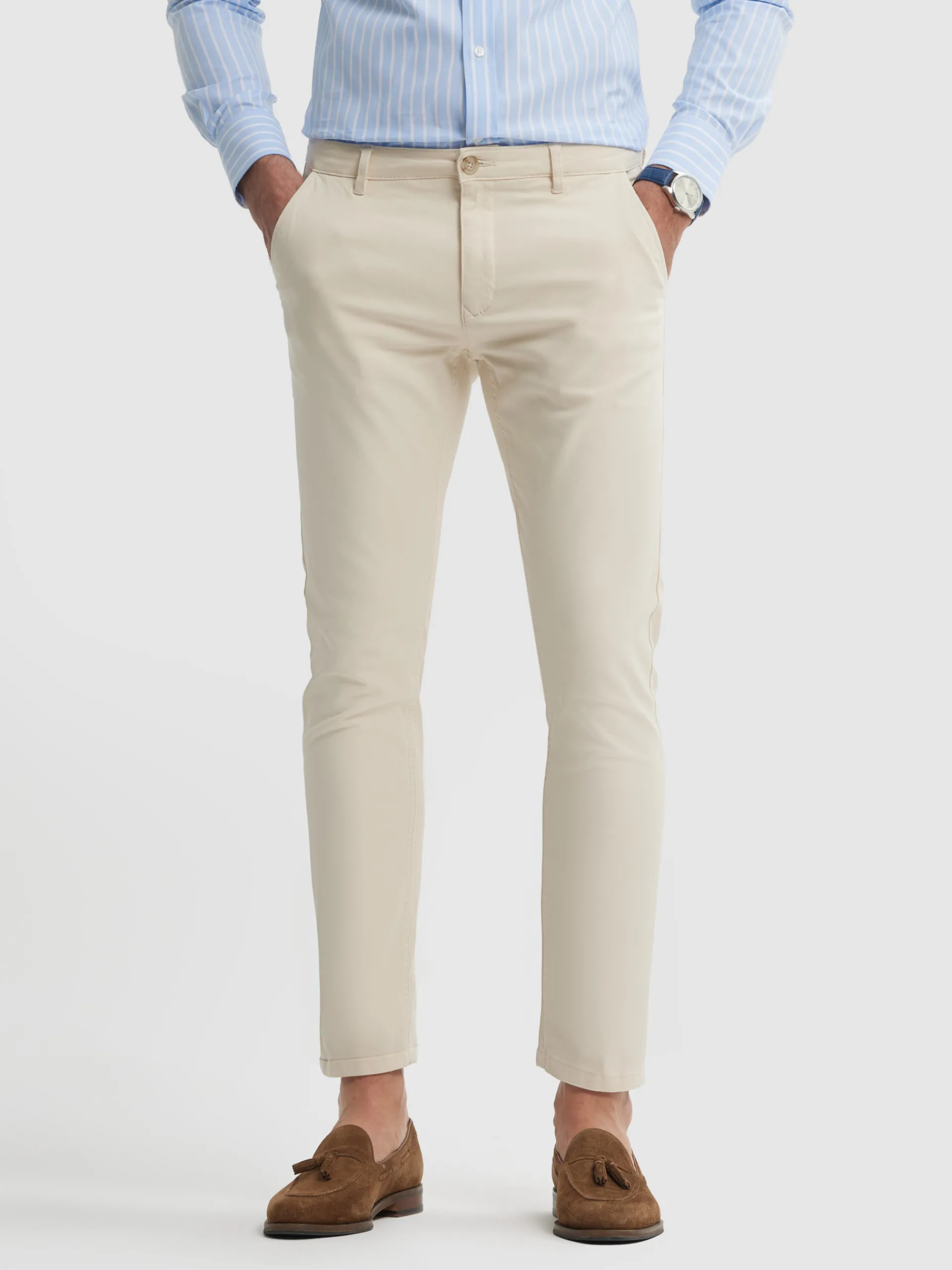 Chino-Alvaro Moreno PANTALON ELVIS Crudo