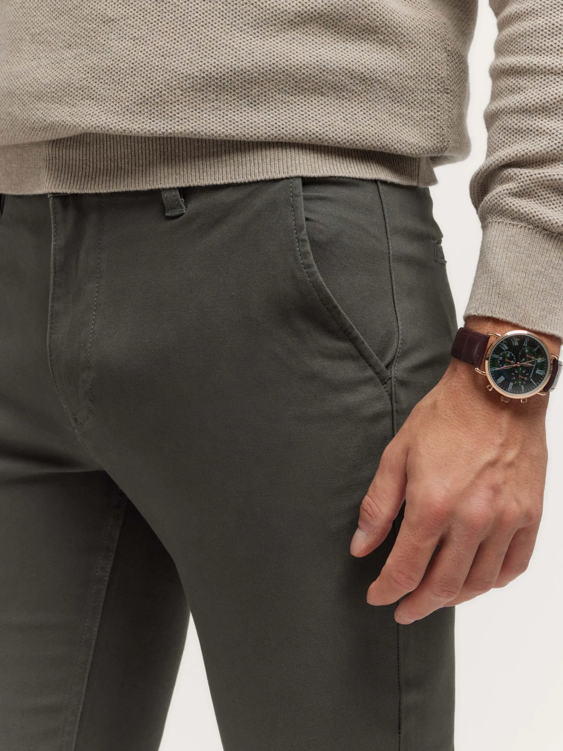 Chino-Alvaro Moreno PANTALON ELVIS Verde